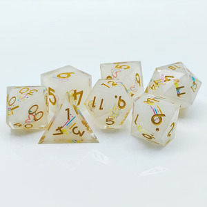 Juego de dados de resina estilo punk Lovecraft, dados poliédricos Cthulhu Mythos DND para juegos de rol de mesa, caja de regalo - Product Image 3