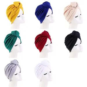 Nieuwe Mode Maïs Patroon Womens Headwrap Bandana Effen Kleur Top Knoop Stijl Hoofd Tulbanden