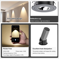 ALLWAY-Lampe LED encastrée réglable pour l'intérieur, musée d'art, hôtel, 3W, 5W, 10W