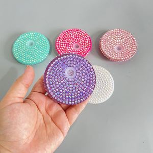 Couvre-bouteilles en plastique brillant bleu, rose, blanc, argent, violet pour canettes de bière de 16 oz - Product Image 4