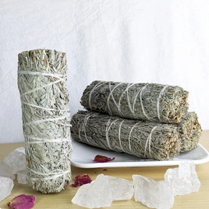 Bâtons de Sauge Bleue Bio Noués à la Main pour Purification, Yoga & Méditation, Ambiance Florale, Élimination des Energies Négatives, Guide de Démarrage - Product Image 3