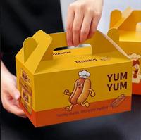 Boîte à lunch en papier de qualité alimentaire écologique en gros pour sushis, frites, ailes de poulet frites et hamburgers