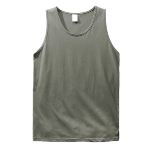 Débardeurs de sport pour hommes, personnalisables OEM, vente en gros, à prix abordable, motif uni, style urbain, en polyester/coton tricoté, col en V - Product Image 1