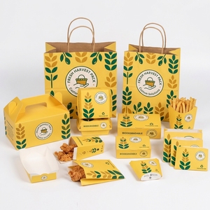 Bolsa de Papel Personalizada para Comida para Llevar de Restaurantes, para Hamburguesas, Pollo, Papas Fritas, Sándwiches y Bebidas, Empaque para Marcas de Servicios de Alimentos - Product Image 2