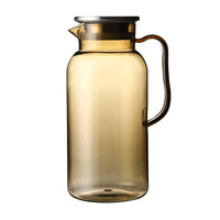 Carafe à thé, jus, café, eau en plastique PC incassable de grande capacité avec couvercle, logo personnalisé