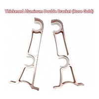 Support de tringle à rideau épaissi, support double en alliage d'aluminium pour tringle à rideau, support de rideau en alliage d'aluminium