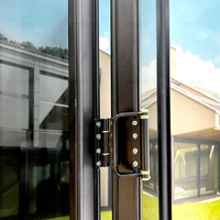 Charnière de porte pliante en aluminium Accessoires de quincaillerie Bi Black Heavy Duty fold door wheels
