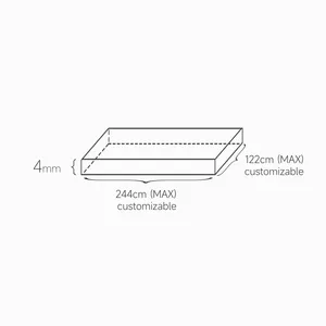 Tekstur pola batu lembar akrilik 4mm, menjadi bergelombang, bahan mentah akrilik, pemrosesan lembar Plexiglass disesuaikan,