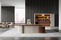 Bureau de direction modulaire convertible en L en bois de luxe, haute qualité, moderne, extensible, garantie 3 ans