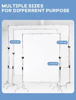 Kit de cadre de diffusion papillon portable 2,4x2,5m avec panneau diffuseur détachable pour accessoire de studio photo