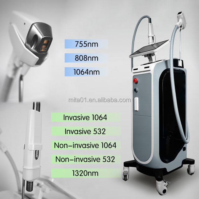 Latest 2-in-1 Diode Laser Hair Removal Device Featuring 4-wavelength TEC Cooling System for Skin Resurfacing & Tattoo Removal