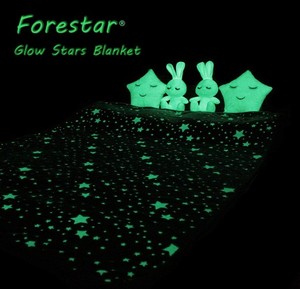 100% Polyester Print Star Mantas Luminoso Super Soft Magic <strong>Plush</strong> Throw Glow in the Dark Flannel Shine <strong>Blankets</strong> - Product Image 2
