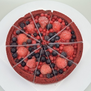 Pastel de Mousse Congelado de Múltiples Sabores, Pastel Red Velvet con Pulpa de Fresa y Arándanos, Postre para el Té de la Tarde - Product Image 4