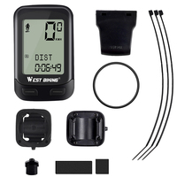 WEST ciclismo 5 idiomas de bicicletas ordenador Fit 2 a la velocidad de la bicicleta odómetro inalámbrico impermeable cronómetro GPS ciclismo motocicleta computadora