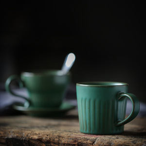 Ceramic Retro Coffee <b>Cup</b> 210ml Matte Finish For Afternoon <b>Tea</b> <b>Set</b> - Product Image 3