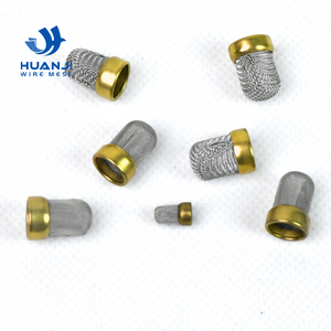 ฝาครอบกรองตาข่ายสแตนเลสขนาดเล็ก 8 มม. 60 เมช พร้อมขอบทองแดงสำหรับใส่ในอุปกรณ์ของเหลว - Product Image 2