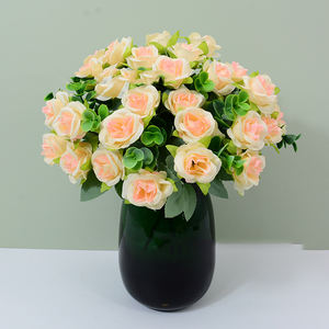 Bouquet di Rose a Forma di Moneta, Composizione Floreale Artigianale in Seta, Decorazione per Sposa, <span class=keywords><strong>Sala</strong></span> Matrimoni e Tavolo da Pranzo - Product Image 4