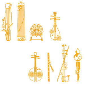 Strumenti musicali etnici cinesi stile antico <span class=keywords><strong>e</strong></span> moderno metallo segnalibri-Eco-friendly souvenir creativi personalizzabili - Product Image 4