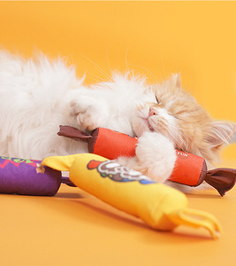 Nouveaux produits pour animaux de compagnie : coussin anti-ennui, jouet pour chat à la catnip avec papier qui griffe, résistant aux morsures et aux griffades, bâtonnet jouet pour chat. - Product Image 3