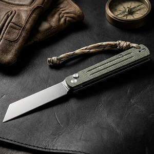 Coltello EDC Giapponese Higonokami con Lama in Acciaio 10Cr15CoMoV, Manico in Micarta, Chiusura a Bottone e Cuscinetto in Ceramica - Ordine Minimo per Vendita all'Ingrosso - Product Image 1