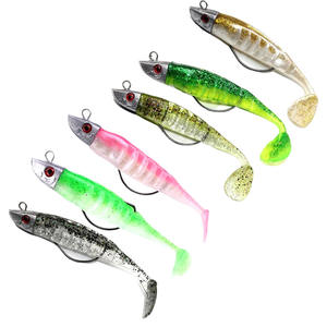 Leurre souple de pêche avec tête plombée et queue en T, 10cm 15.5g, 13cm 26g, avec hameçon tranchant à ardillon, matériel de pêche - Product Image 1