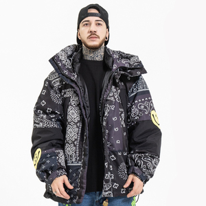 Empalme Cintura Flor Choque Color Reversible Uso de ropa de algodón engrosada y cálida - Product Image 4