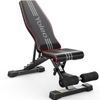 Banc de musculation pliable multi-positions, capacité 827 lb, inclinaison réglable, station d'entraînement plate