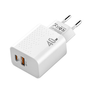 Khả năng tương thích toàn cầu 2 cổng tường cắm USB A + C cắm PD 20W mới đến 40W nhanh chóng nhanh chóng USB qc4.0 tường Sạc Adapter với hộp - Product Image 1