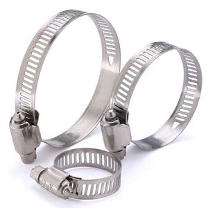 Collier <span class=keywords><strong>de</strong></span> serrage à vis sans fin en acier inoxydable 304, attache réglable pour tuyaux d'eau, d'huile, <span class=keywords><strong>de</strong></span> <span class=keywords><strong>gaz</strong></span> et <span class=keywords><strong>de</strong></span> raccordements automobiles - Product Image 1