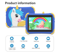 Tablette Android 7 pouces bon marché pour enfants écran capacitif Durable 2GB mémoire éducation précoce apprentissage dessin antidéflagrant GSM