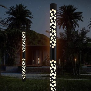 ไฟเสาภายนอกอาคาร X4 แบบโมเดิร์น LED สำหรับสนามหญ้า ทางเดินในสวน และตกแต่งภูมิทัศน์ - Product Image 5