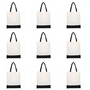 Sublimation Blank Big Capacity Polyester Tote Shopping Bag Reusable Grocery Shoulder Bags For Promotional Activity Gift