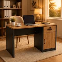 Escritorio de Oficina Modular Ecológico Moderno de Madera con Dos Colores y Almacenamiento con Cerradura, Venta al Por Mayor de Fábrica