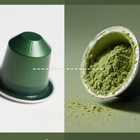 Capsules de Matcha Premium Personnalisées avec Poudre Aromatisée, Dosettes de Café Matcha