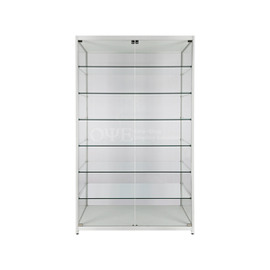 Vitrine bon marché en verre trempé emballage <span class=keywords><strong>plat</strong></span> vitrine en verre vitrine de magasin de fumée vitrine avec éclairage - Product Image 3