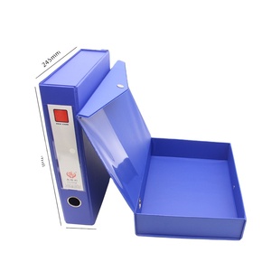 Gangtonga4 Magnetic <b>File</b> <b>Box</b> PVC Archive <b>Box</b> Thickened with Iron Clip Urban Construction Accounting Voucher <b>Box</b> Cadre Per - Product Image 1