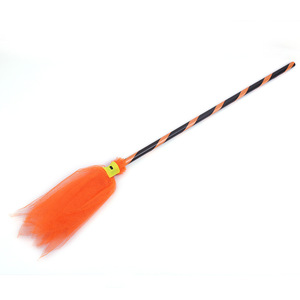 Balai de sorcière d'Halloween, couleurs violet, orange et vert, accessoire de déguisement pour fête en intérieur, décoration pour enfants, thème Harry Potter - Product Image 2