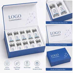 Scatola di Carta di Alta Qualità con Etichetta Personalizzata per Fiale di Peptidi da 3ml con Vassoio per Confezionamento Pep - Product Image 1