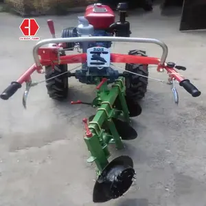 Landwirtschaft liche Ausrüstung Walking Mini Traktor 20 PS 24 PS 2WD Rad Diesel Walk Behind Traktor mit 2 Scheiben Pflug