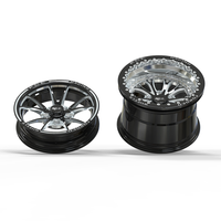 Jantes forgées 1/2 pièce pour Drag Racing, noires usinées, décalées, 15x4 15x10 5x114.3 5x115 pour Mustang Challenger Falcon