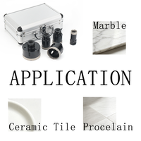 Kit de scies cloches diamantées brasées sous vide avec étui de rangement pour perçage de la porcelaine, de la céramique, du granit et du marbre