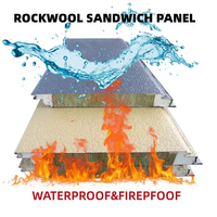 Panneaux sandwich en laine de roche en acier coloré durables et personnalisables pour murs extérieurs, plafonds d'hôtels et toitures