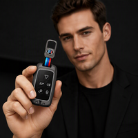 Housse de clé de voiture en métal et silicone personnalisée, anti-rayures, protection pour télécommande Range Rover Sport