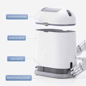 Elpheco 9L cảm biến thông minh Thùng rác có thể chống thấm nước chống mùi nhựa với bướm nắp cho phòng ngủ phòng khách - Product Image 5