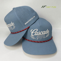 Casquette de baseball en nylon perforée au laser avec logo personnalisé OEM, broderie, respirante, séchage rapide, chapeau de golf pour les sports de plein air