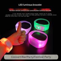 Bracelet LED à commande par bouton personnalisé, lumière DMX RGB pour la remise des diplômes, la Saint-Valentin, le Kpop, le Ramadan - Matériel ABS