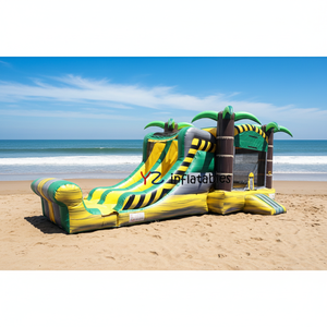 Combo Gonfiabile Paradiso Tropicale: Castello Rimbalzante, Scivolo e Piscina in Vendita - Product Image 3