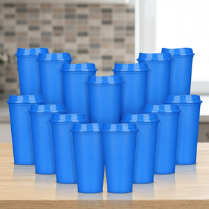 Best Selling Plastic Reusable 16oz Classic <b>Design</b> Coffee Tumbler Travel Mug with Custom Logo <b>Lid</b> Customizable Color for Camping - Product Image 2