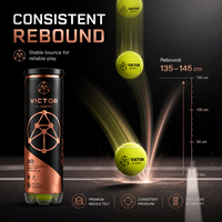 Balles de tennis professionnelles Optic Yellow pour terrains en terre battue 2026, 58 % laine, 42 % nylon, rebond de 135-145 cm, pour clubs européens
