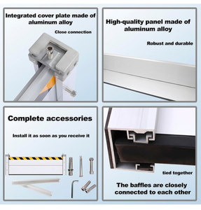 Barrières <span class=keywords><strong>anti</strong></span>-<span class=keywords><strong>inondation</strong></span> en alliage d'aluminium de 40 mm d'épaisseur, hauteur personnalisable, <span class=keywords><strong>barrière</strong></span> de protection contre les inondations, mur défensif pour porte de garage - Product Image 4
